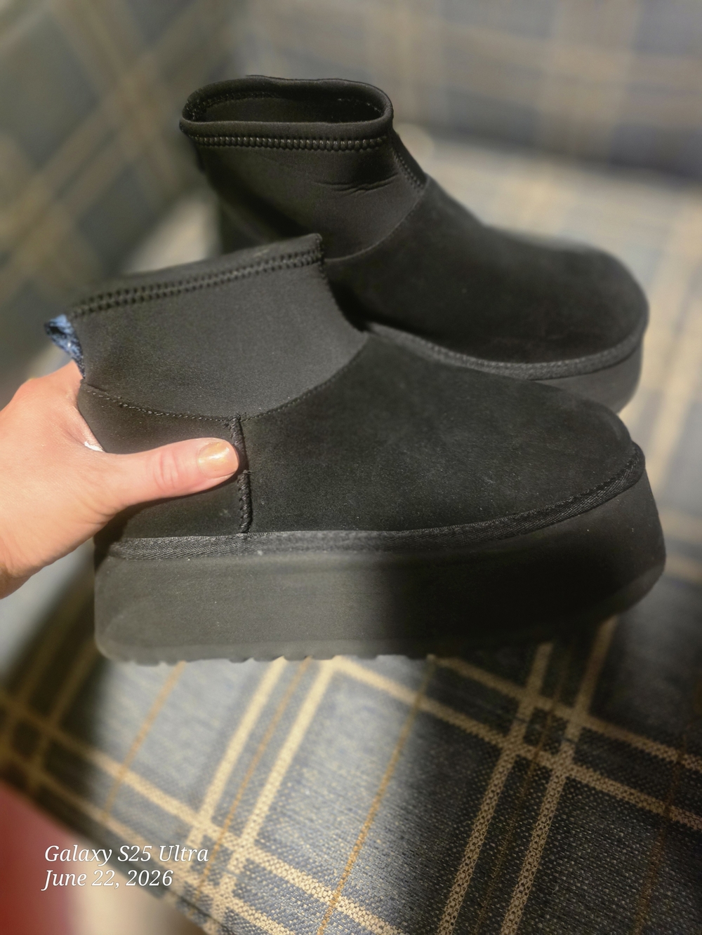 UGG Black Platform Ankle Boots